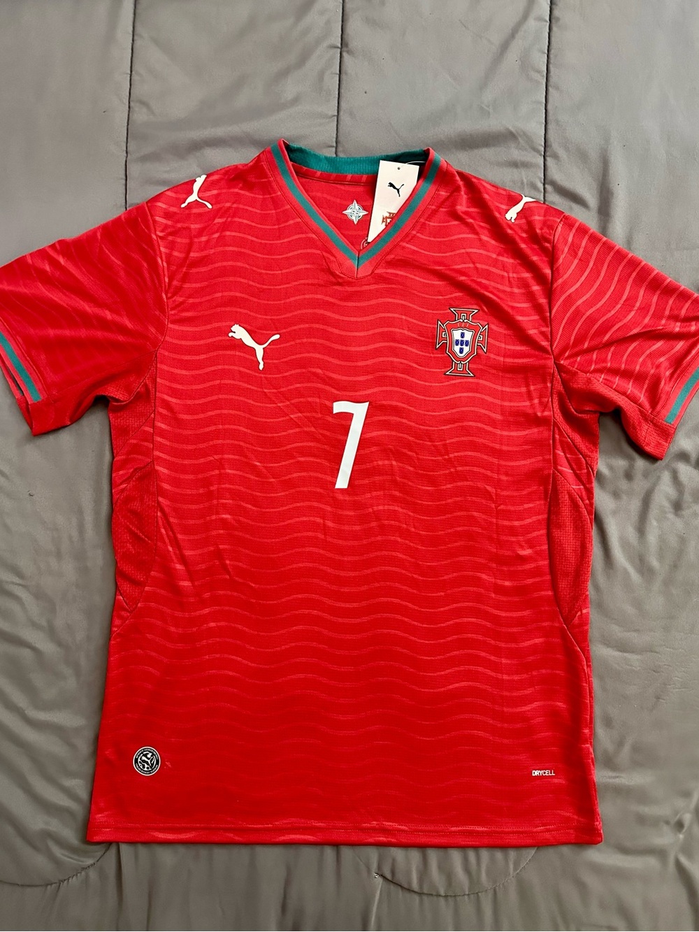 Portugal Red Men's Soccer Jersey - Number 7